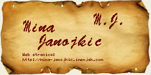 Mina Janojkić vizit kartica